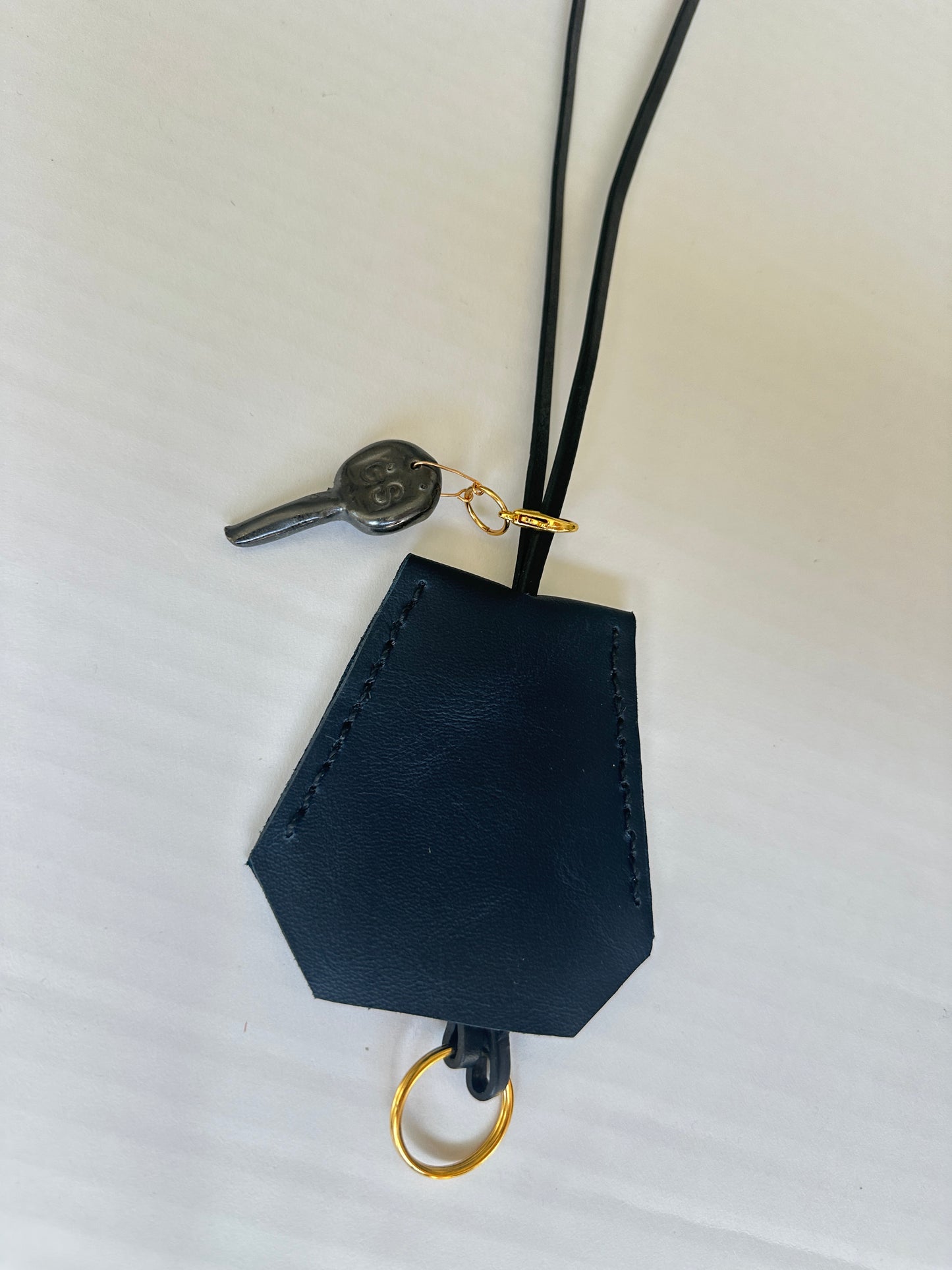 Leather Clochette with Ceramic Key