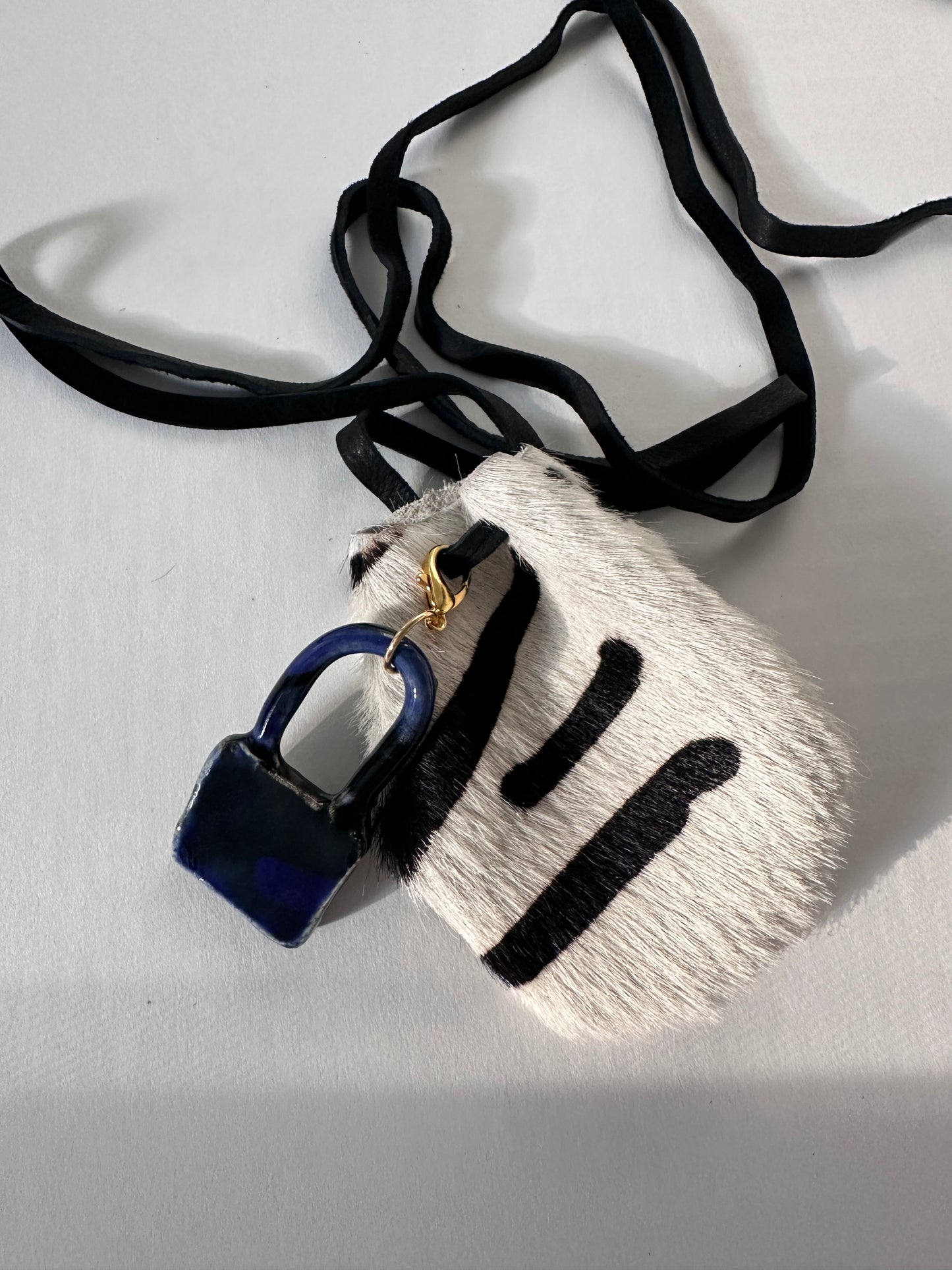 Leather Pouchette Necklace