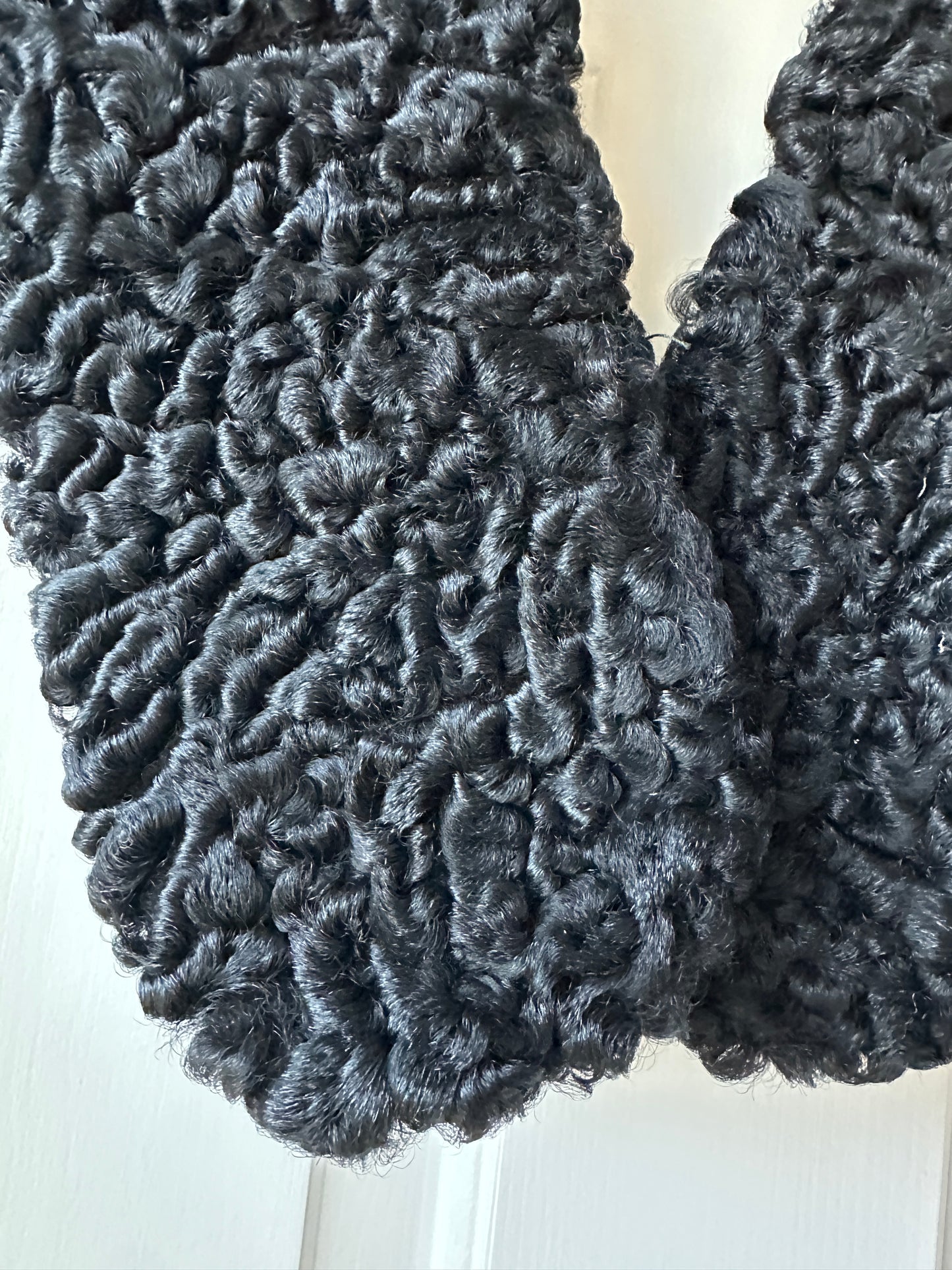 Vintage Lamb Fur Collar Scarf