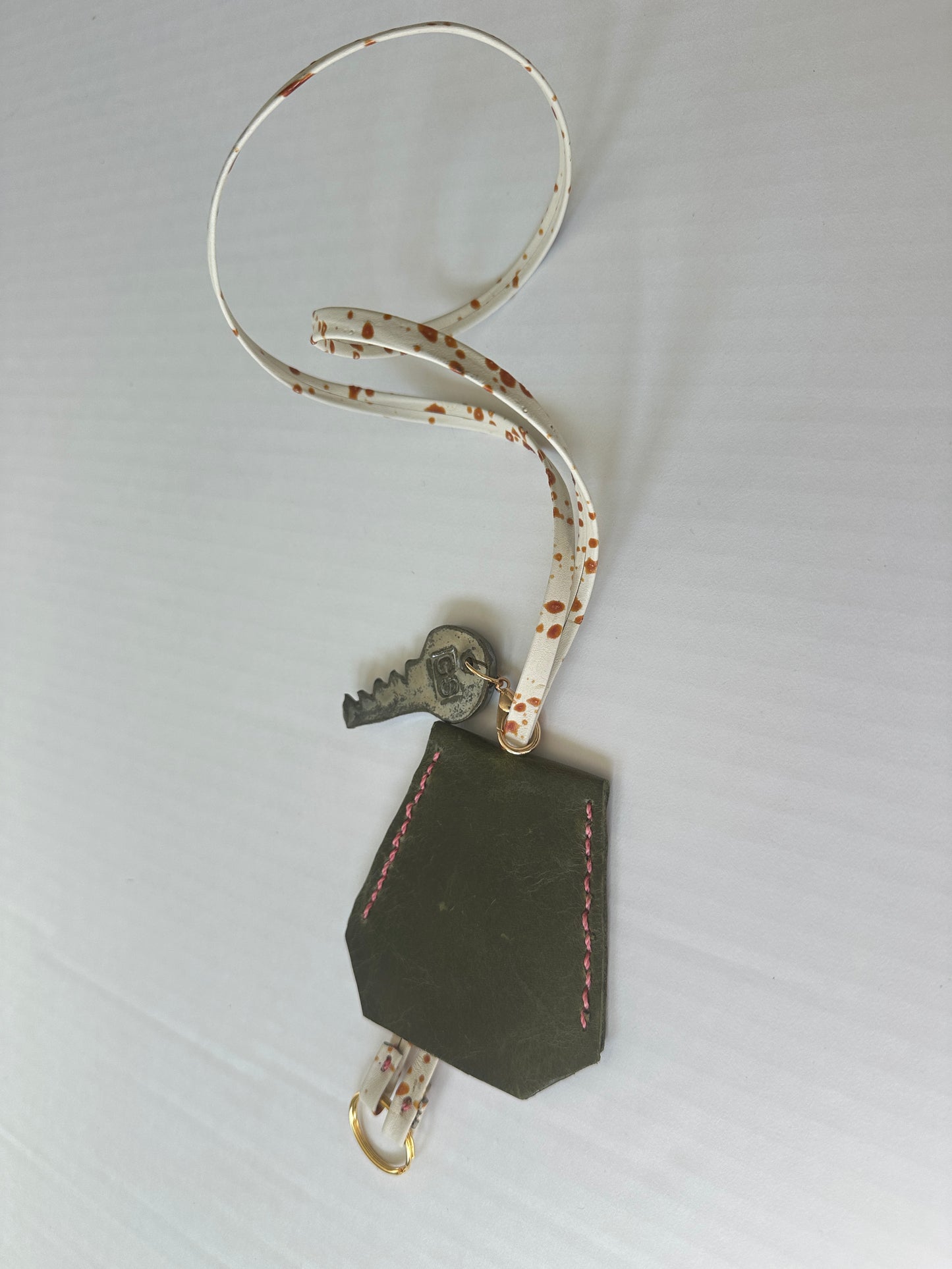 Leather Clochette with Ceramic Key
