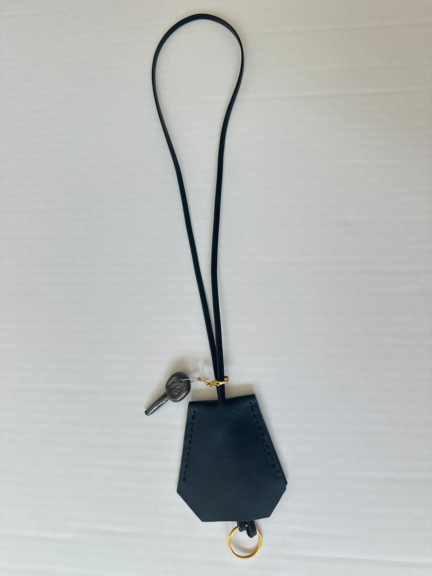 Leather Clochette with Ceramic Key