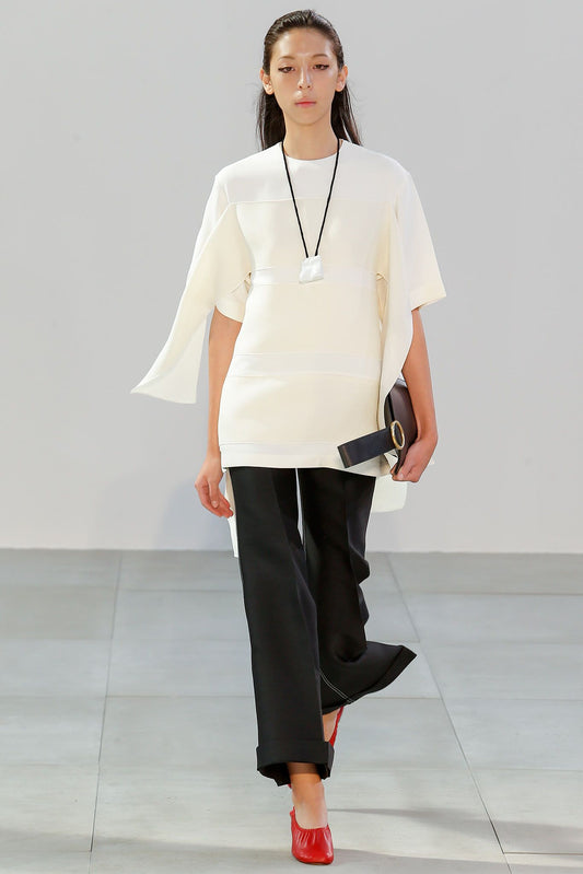 Celine Spring 2015 Mulberry Silk Tunic Blouse by Phoebe Philo