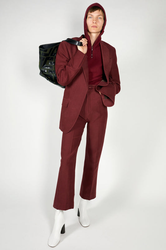 Celine Pre Fall 2018 Burgundy Pants by Phoebe Philo