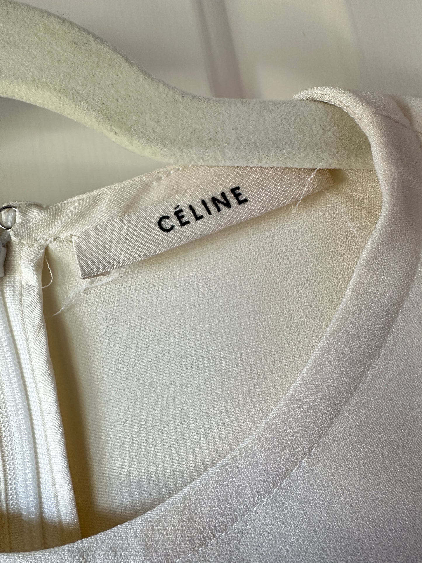 Celine Spring 2015 Mulberry Silk Tunic Blouse by Phoebe Philo