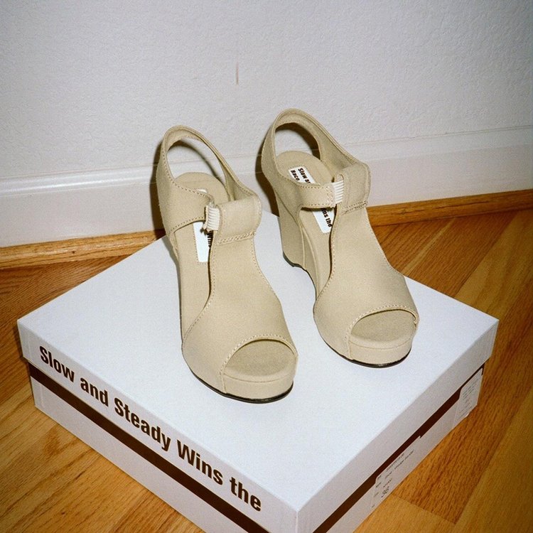 Slow and Steady Wins The Race Khaki Wedge Sandal