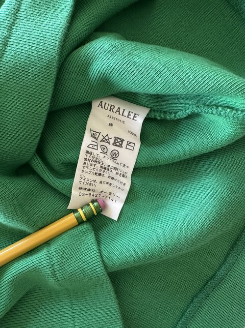 AURALEE LUSTER Rib T-Shirt for IENA Exclusive SS22 Green Size 1 Japan (Pre-loved)