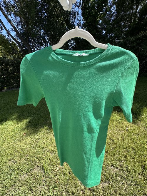 AURALEE LUSTER Rib T-Shirt for IENA Exclusive SS22 Green Size 1 Japan (Pre-loved)