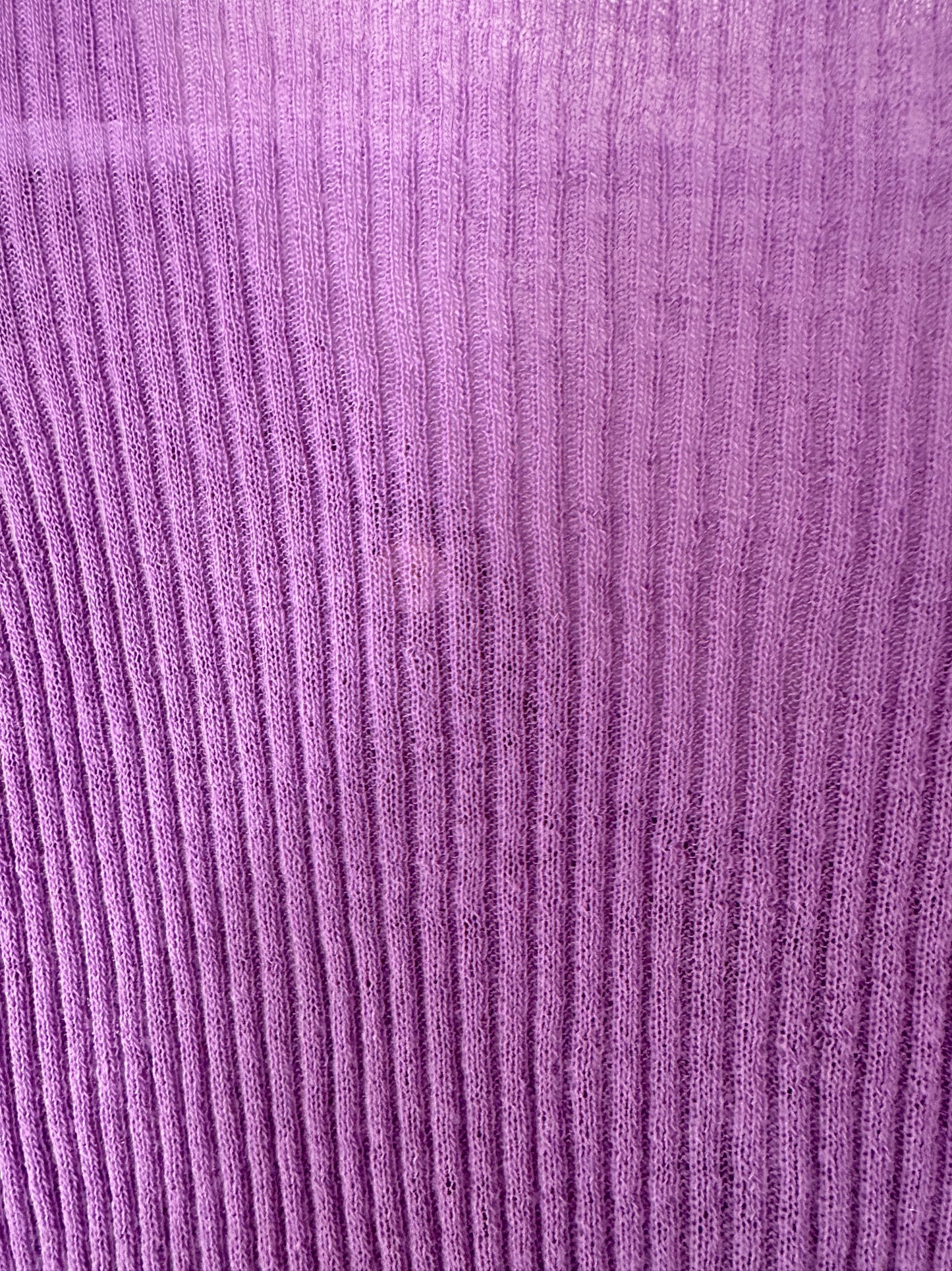 AURALEE Purple Ribbed Knit Wool Mohair Cardigan