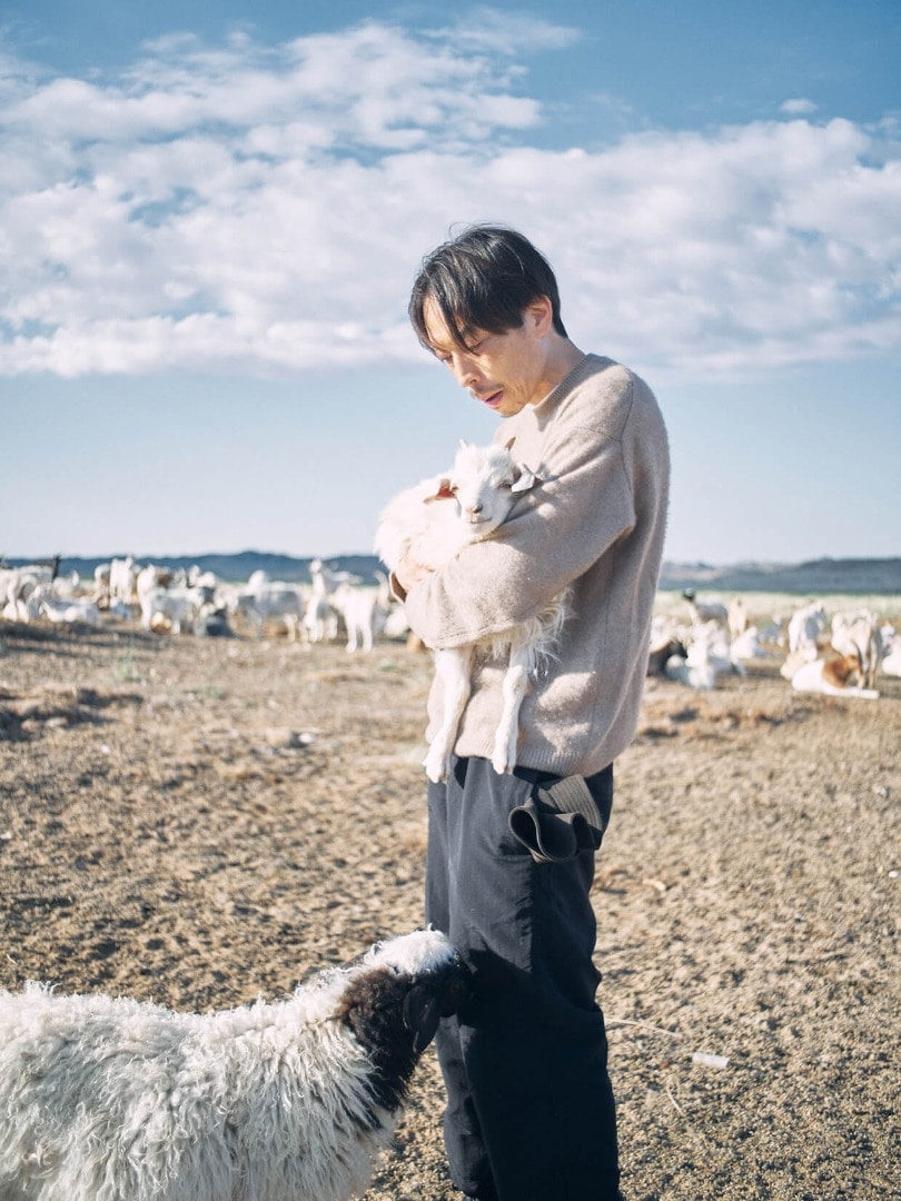 AURALEE Purple Ribbed Knit Wool Mohair Cardigan